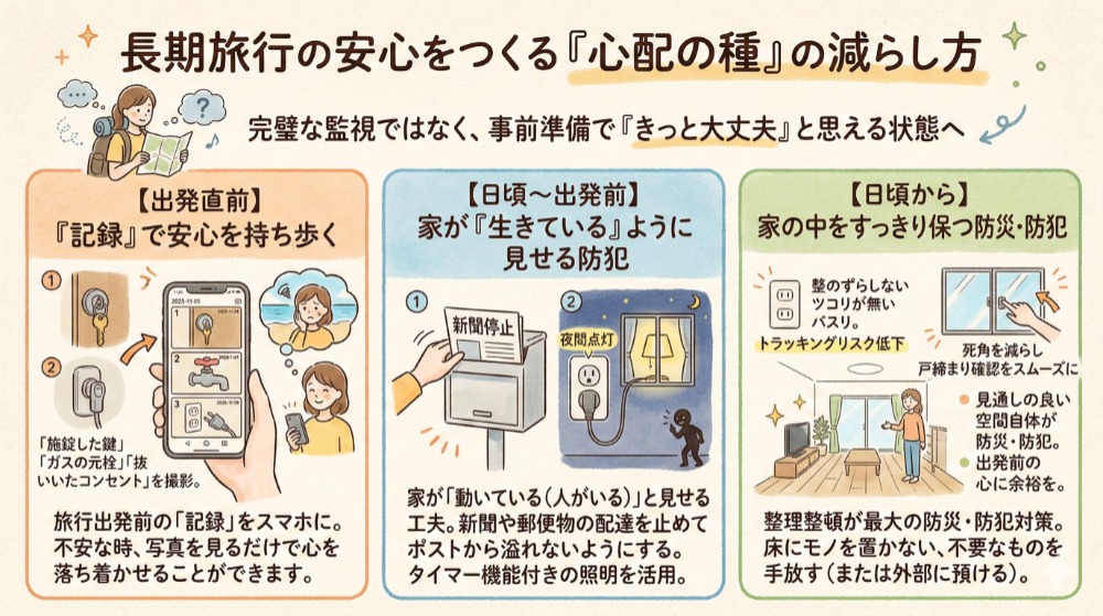 長期旅行の安心をつくるための「心配の種」の減らし方